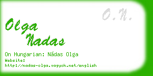 olga nadas business card