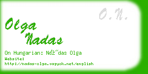 olga nadas business card